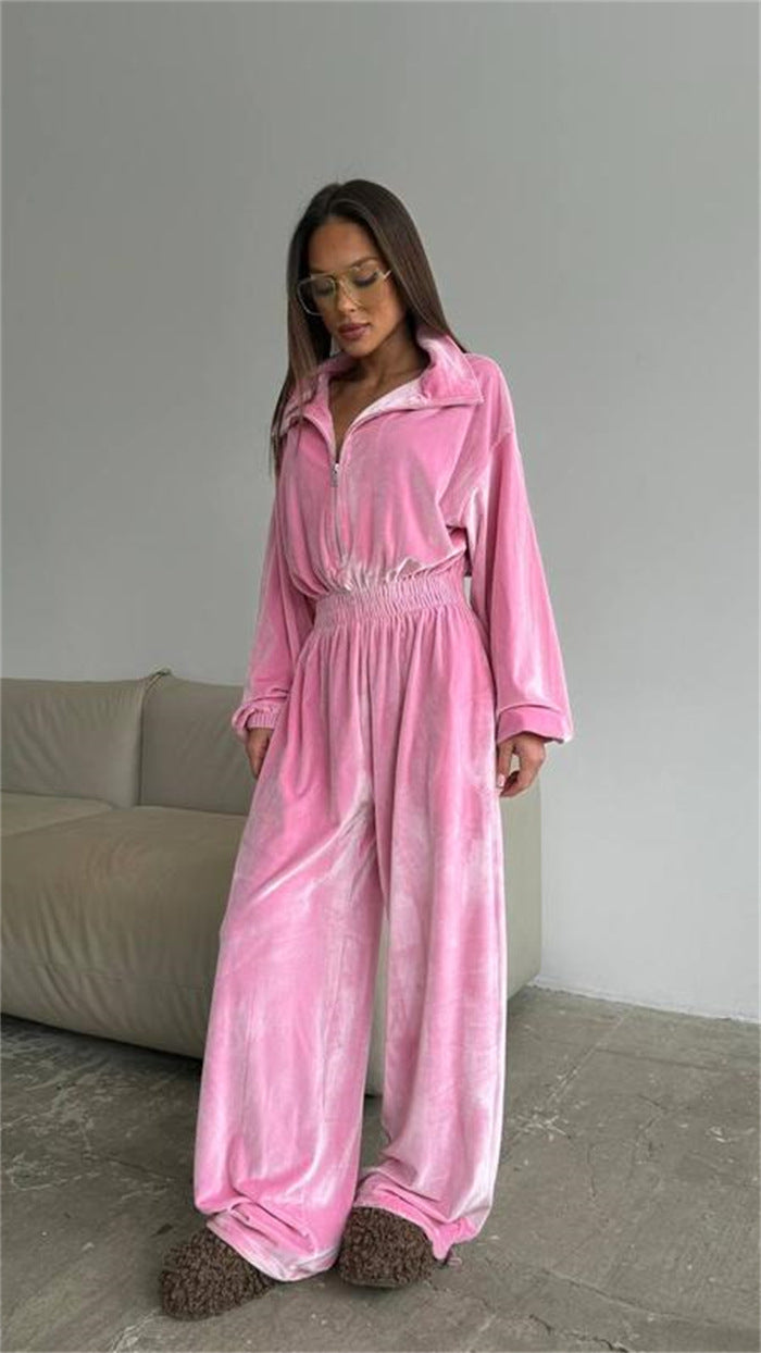 Kvinnelig elegant og sporty fløyel jumpsuit Skjora