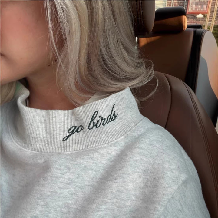 Dame Oversized Sweatshirt med trendy skrivemåte Skjora