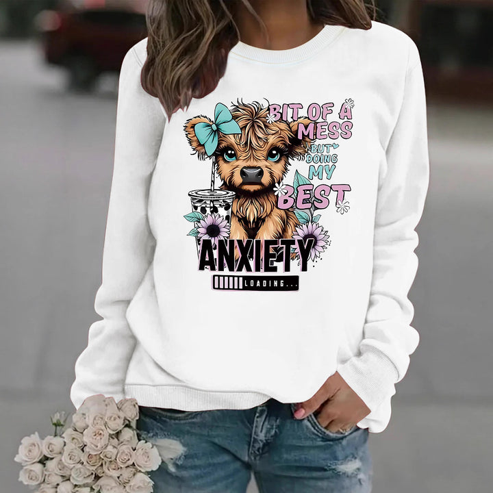 Kvinnegenser med kreativ hundedesign og inspirerende tekst Skjora