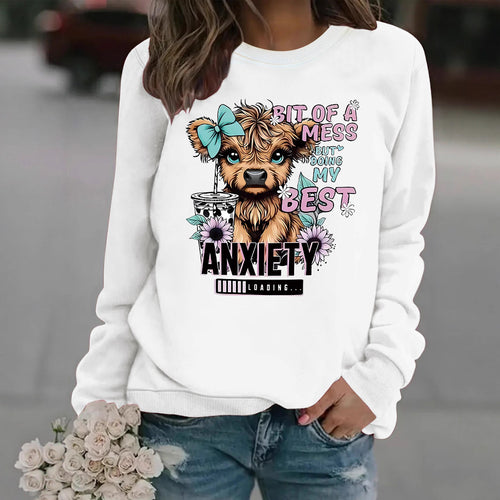 Kvinnegenser med kreativ hundedesign og inspirerende tekst Skjora