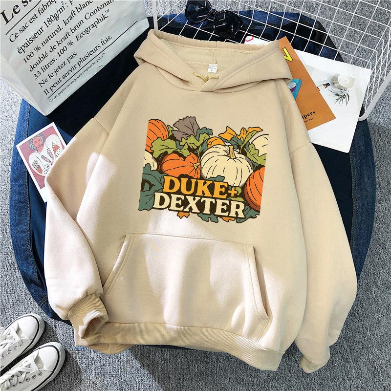 Women's Hoodie with Light Pumpkin Motif Skjora
