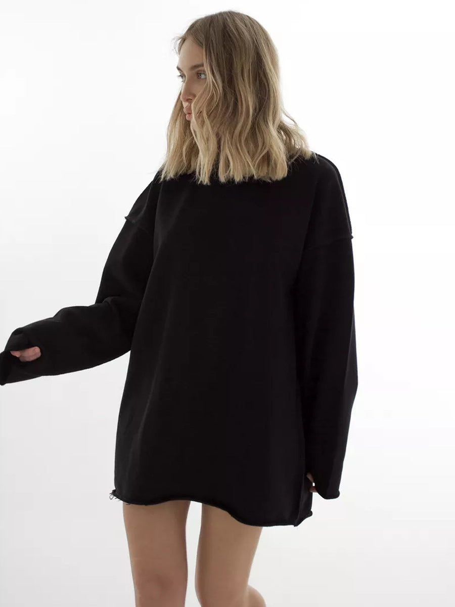 Dame casual oversized genser med bred skjæring og teksturert stoff Skjora