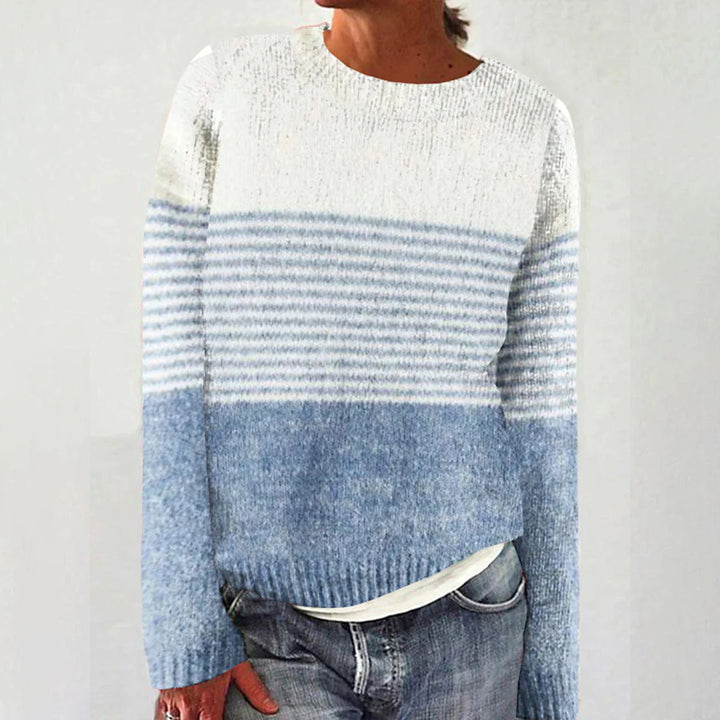 Damegenser med et fashionable stripe mønster og mykt materiale Skjora