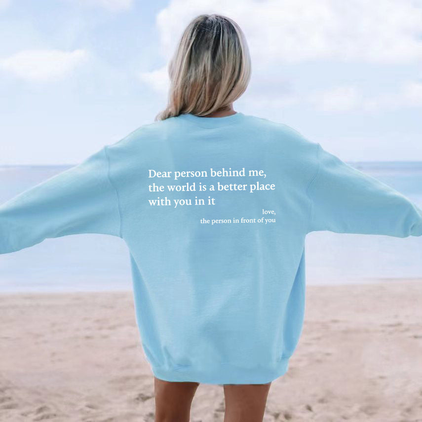 Kvinne sweatshirt med inspirerende design og komfortabel passform Skjora