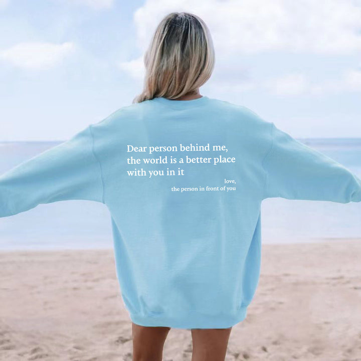 Kvinne sweatshirt med inspirerende design og komfortabel passform Skjora