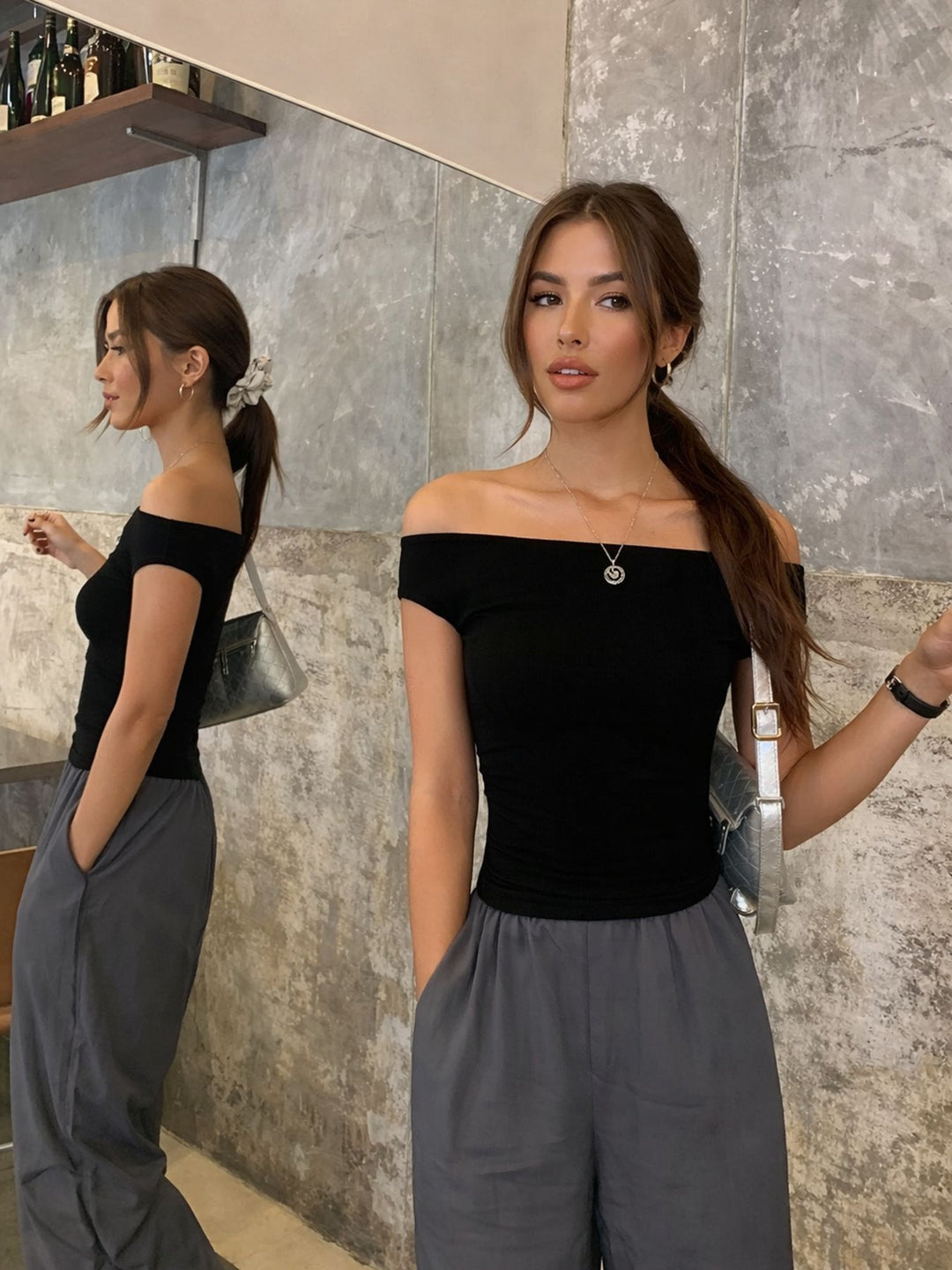 Damer Off-Shoulder Overdel Skjora