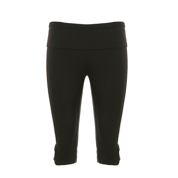Dame Sporty Capri-bukser med højt liv og sidet lynlås Skjora