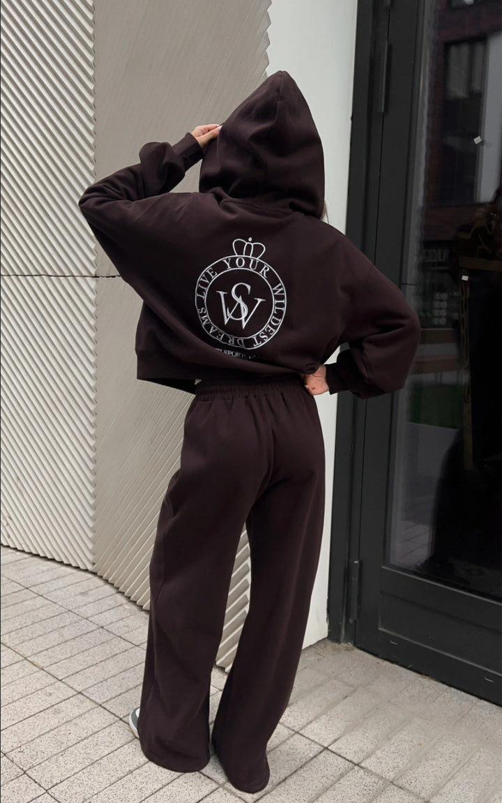Dame casual hettegenser med oversized passform og elegant logo Skjora