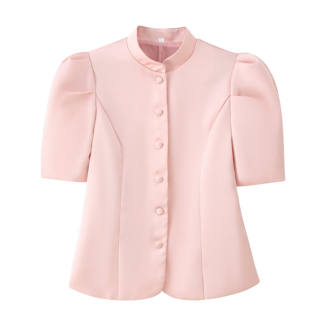 Dame Blazer med pufferm og elegant ståkrage Skjora