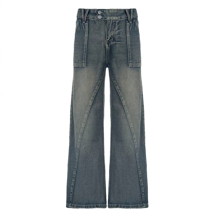 Dame vidde jeans med avslappet snitt og unikt design Skjora