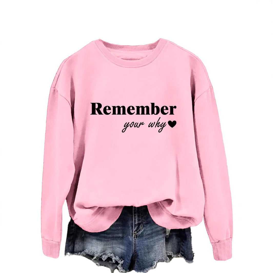 Kvinne sweatshirt med motiverende trykk og avslappet passform Skjora