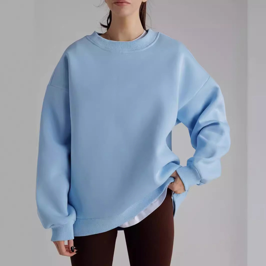 Damens casual sweatshirt med brede skuldre og myk foring Skjora