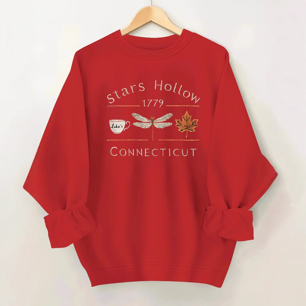 Kvinne genser med kreativ Stars Hollow motiv Skjora