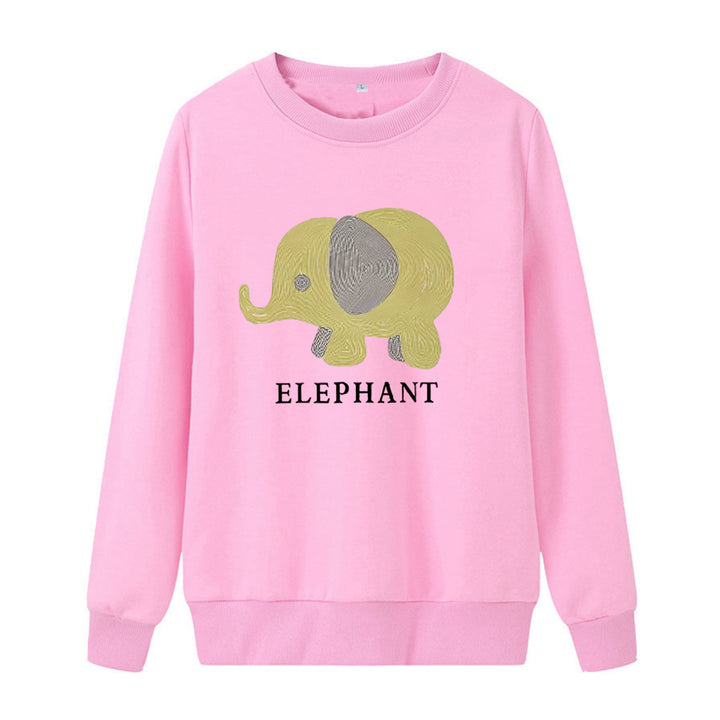 Dame sweatshirt med søtt elefantmotiv Skjora