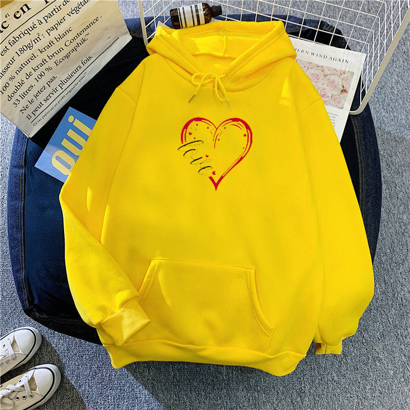 Dame hettegensere med romantisk hjerte-design Skjora