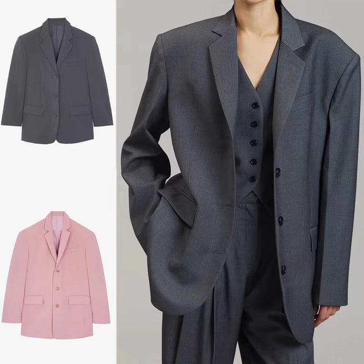 Damer Elegant Oversize-Blazer med matchende buksedrakt Skjora