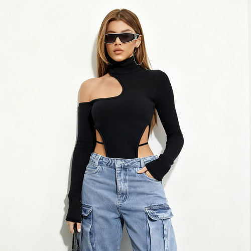 Dame Cut-Out Langermbody Skjora