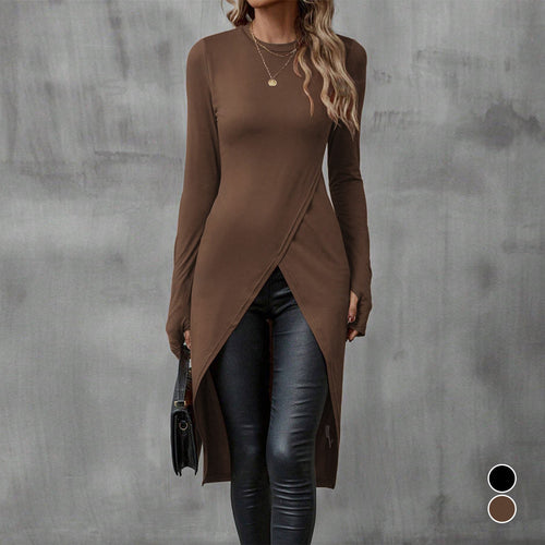 Damer elegant longsleeve med raffinert innpakningsutseende Skjora