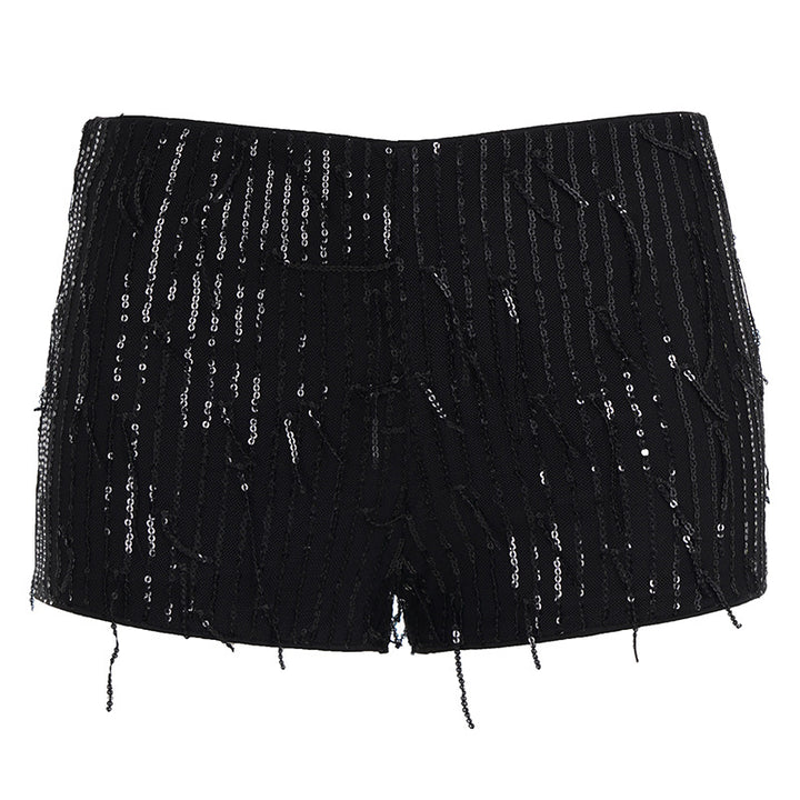 Dame Funksjons-Hotpants med elegant strassdesign Skjora