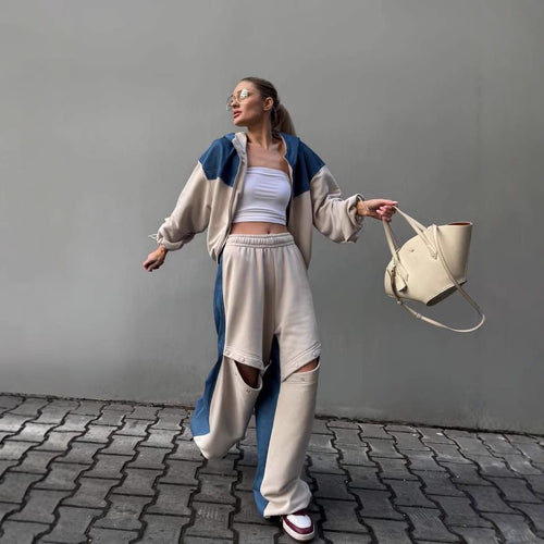 Women's sporty outfit with trendy color contrast Skjora