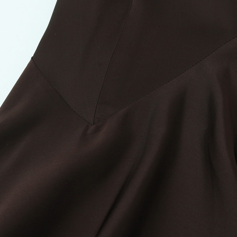 Dame Maxikjole med asymmetrisk kant og delikat drapering Skjora