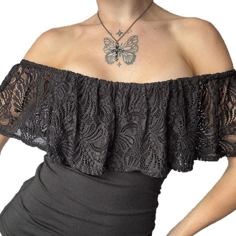 Dame Off-Shoulder Spiss Overdel Skjora