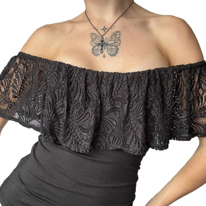 Dame Off-Shoulder Spiss Overdel Skjora