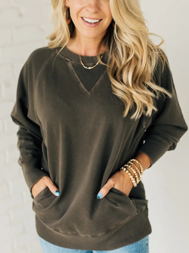 Kvinnelig komfortabel oversized sweatshirt med avslappet design Skjora