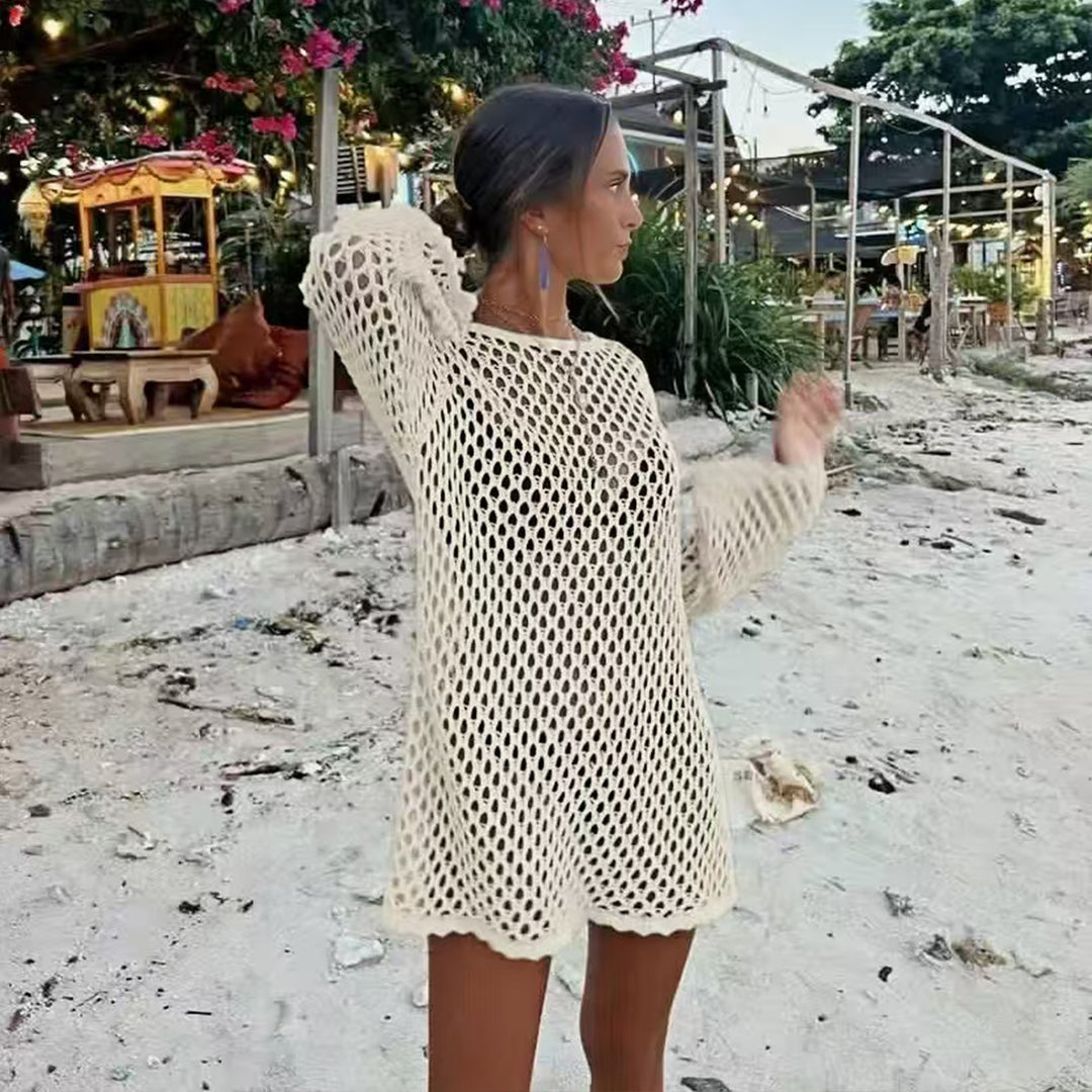 Damen Netz-Strandkleid Skjora