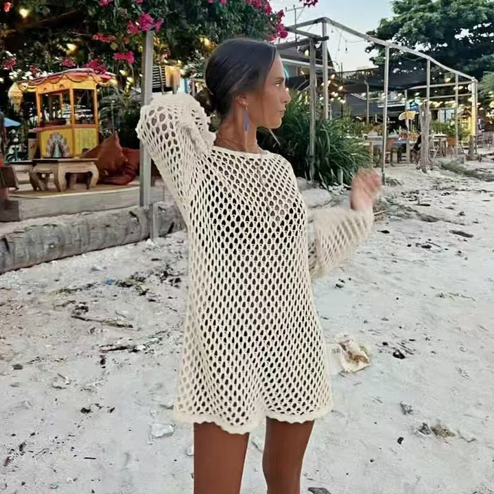 Damen Netz-Strandkleid Skjora