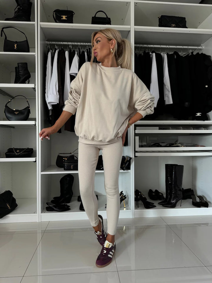 Dame Komfortabel Oversized Sweatshirt med Moderne Snitt Skjora