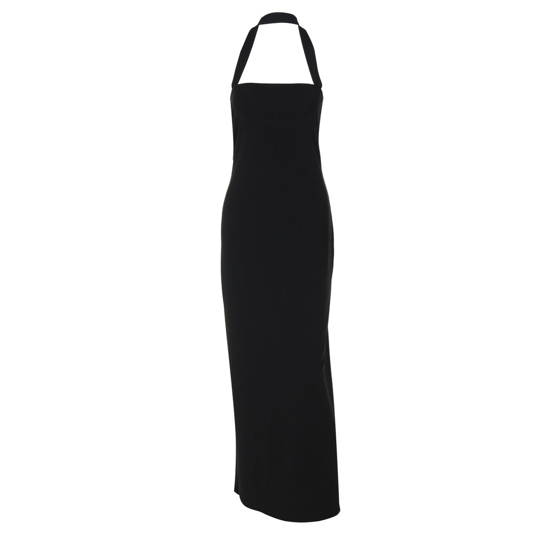 Dame Elegant maxikjole med halterneck og tettsittende snitt Skjora