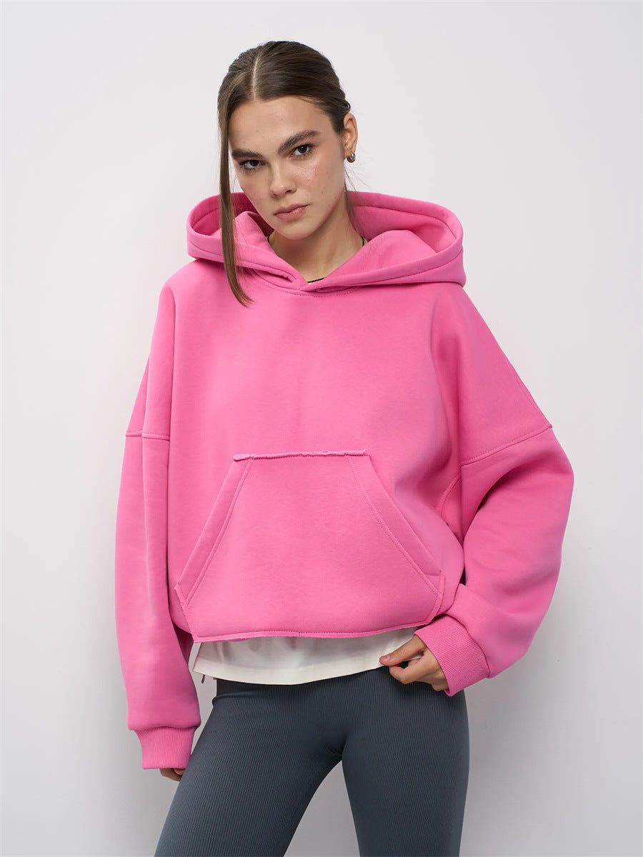 Dame oversized hettegenser med sidelommer og avslappet passform Skjora