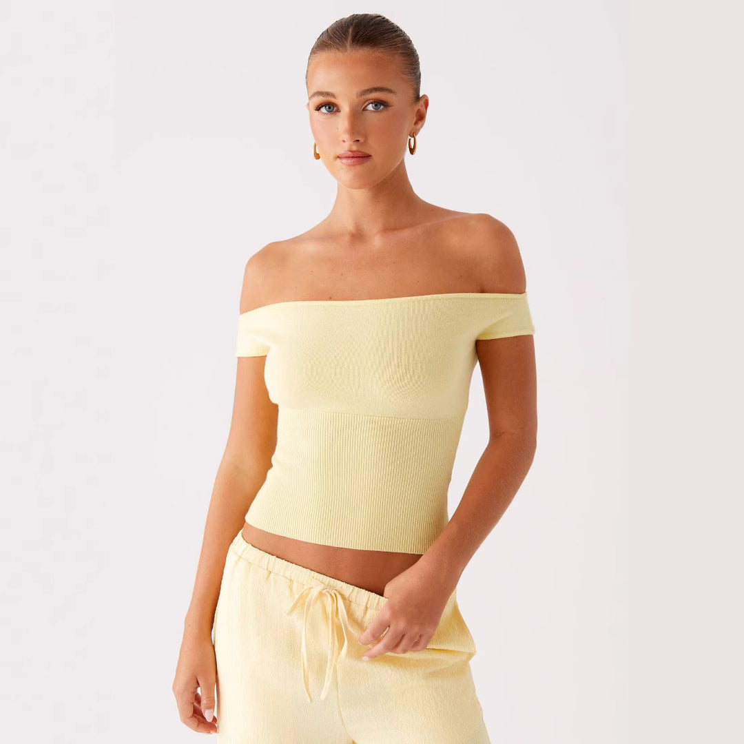 Damer Off-Shoulder Rippetopp Skjora