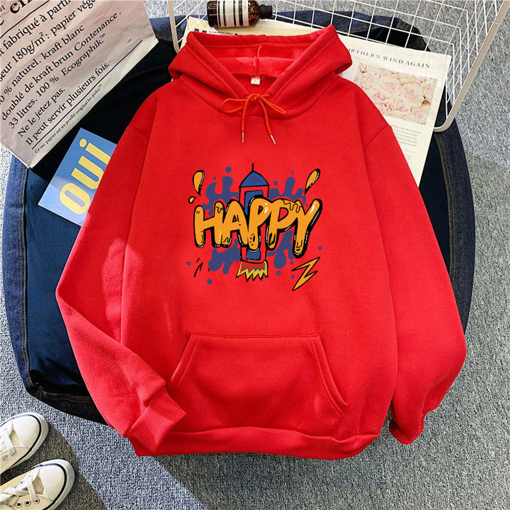 Ladies' Hoodie with Vibrant Graphic Design Skjora