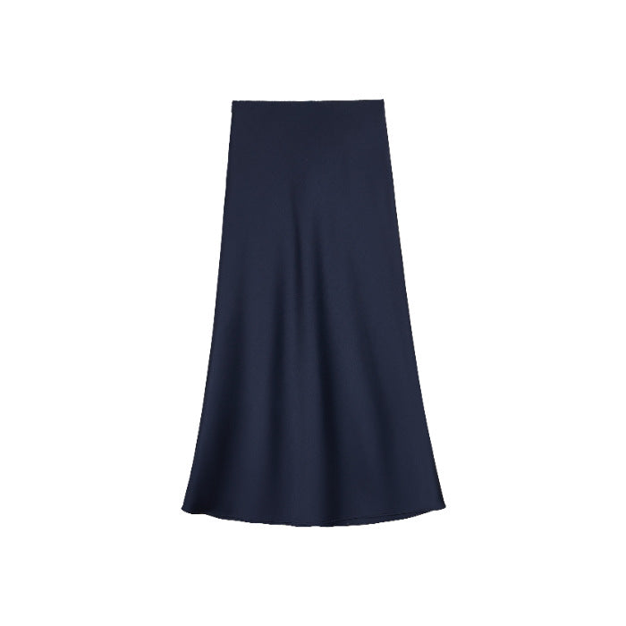 Damer Elegant Maxi Skjørt laget av høykvalitets flytende materiale med vid skjæring Skjora