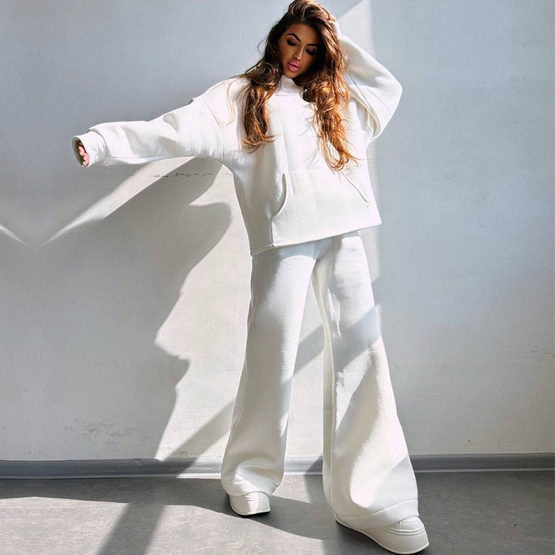 Dames Relaxed Fit Hoodie en Palazzo Pants Set Skjora