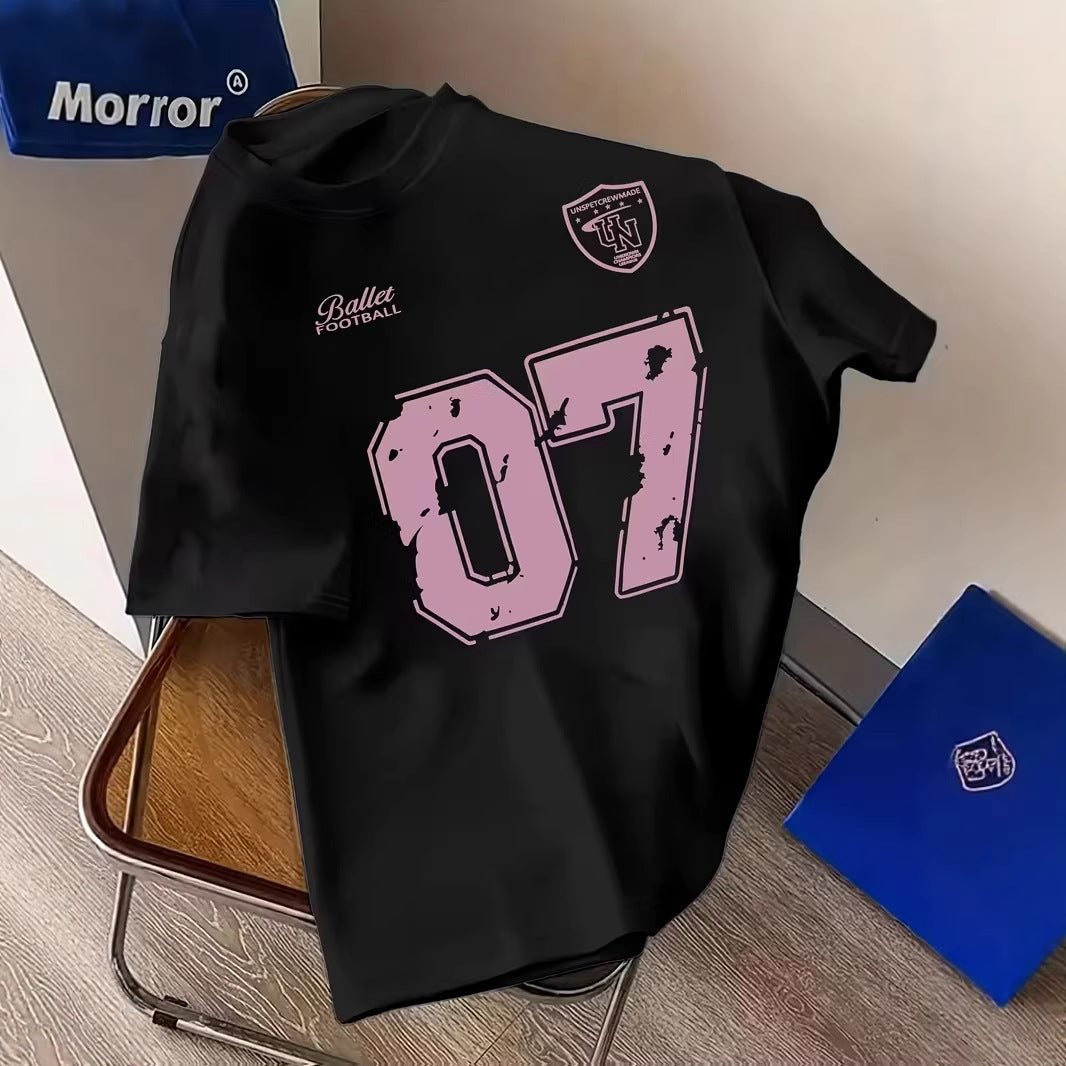 Dame Oversized T-skjorte med kunstnerisk trykk og individuelt design Skjora