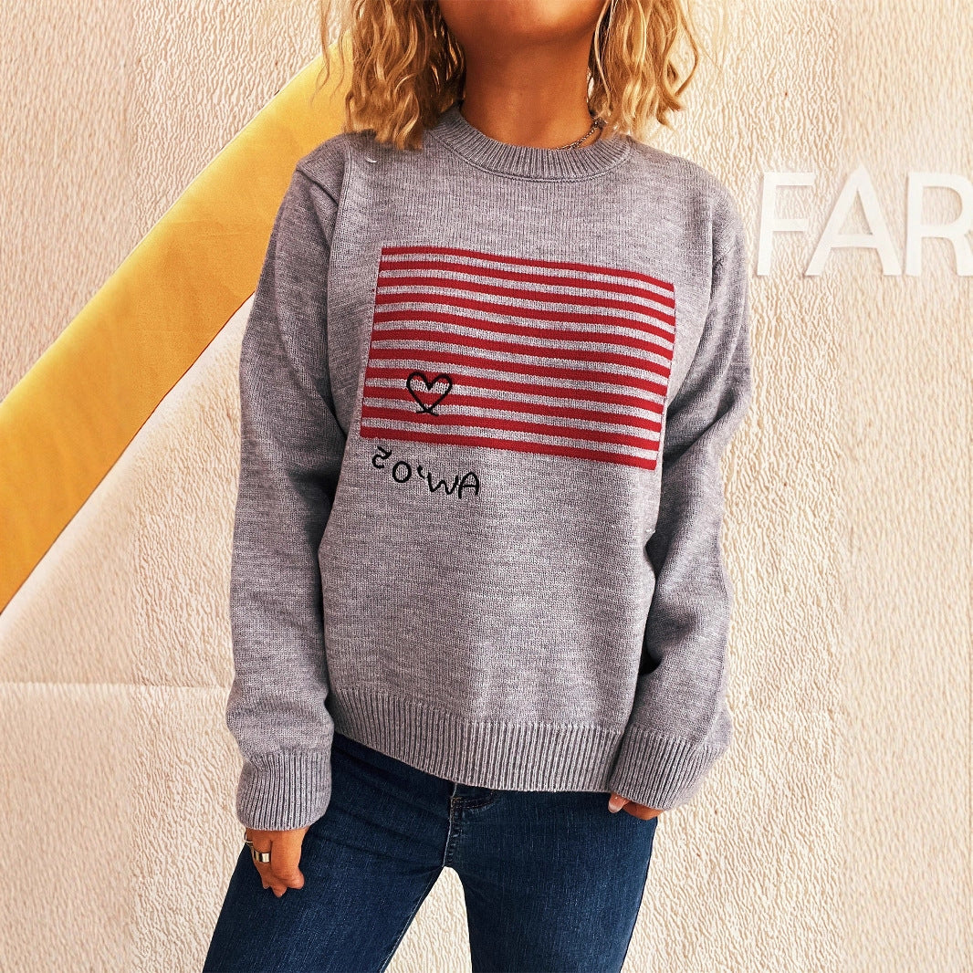 Dames koselig sweatshirt med grafisk trykk Skjora