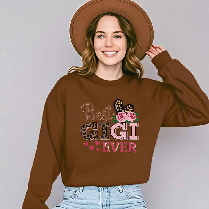 Dame sweatshirt med kreativ Gigi motiv Skjora