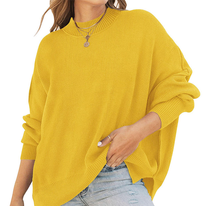 Dame casual genser med oversized passform og ribbestrikket mønster Skjora