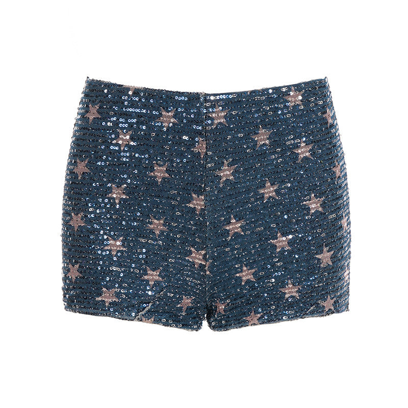 Damer Glitrende Stjerne-Shorts Skjora