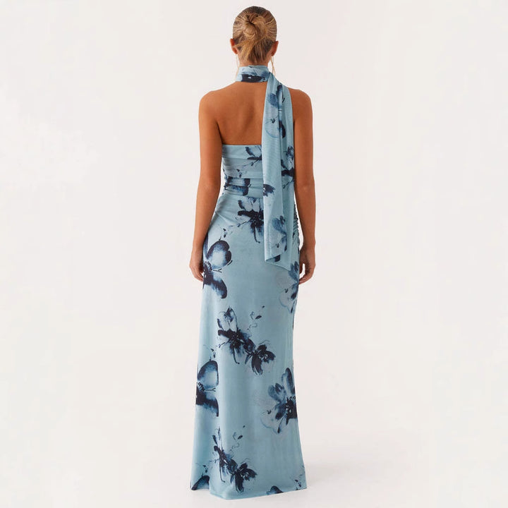 Women's Maxi Dress with Floral Design Skjora