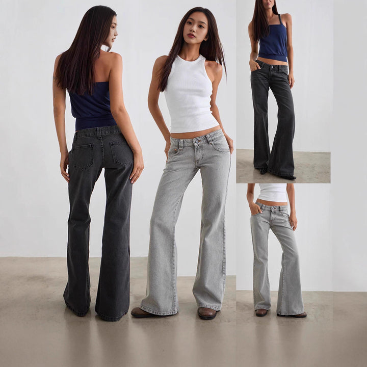 Dame bootcut Jeansbukse med høy midje og moderne snitt Skjora