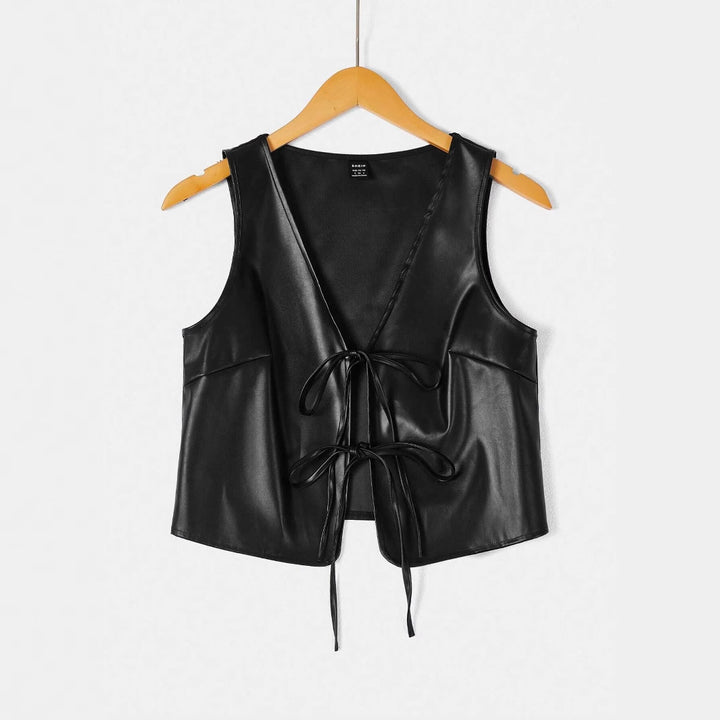 Damer elegant Cropped-Top med moderne snøring Skjora