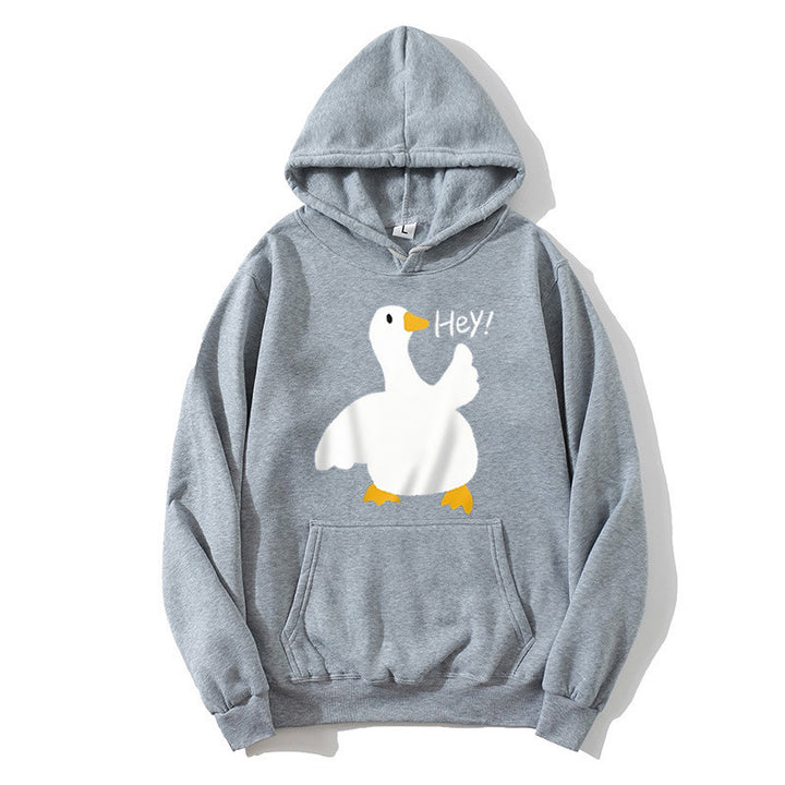 Damen Kapuzenpullover mit verspieltem Entenmotiv Skjora