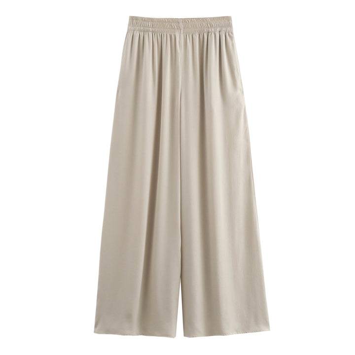 Damevidde Culotte med elastisk belte og flytende stoff Skjora