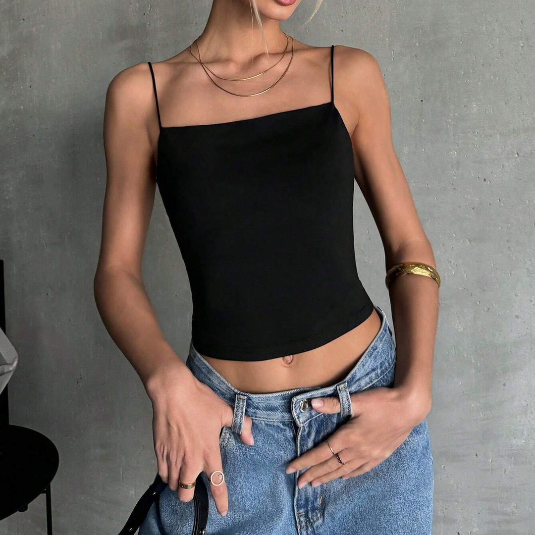 Dame ermeløs Crop-Top Skjora