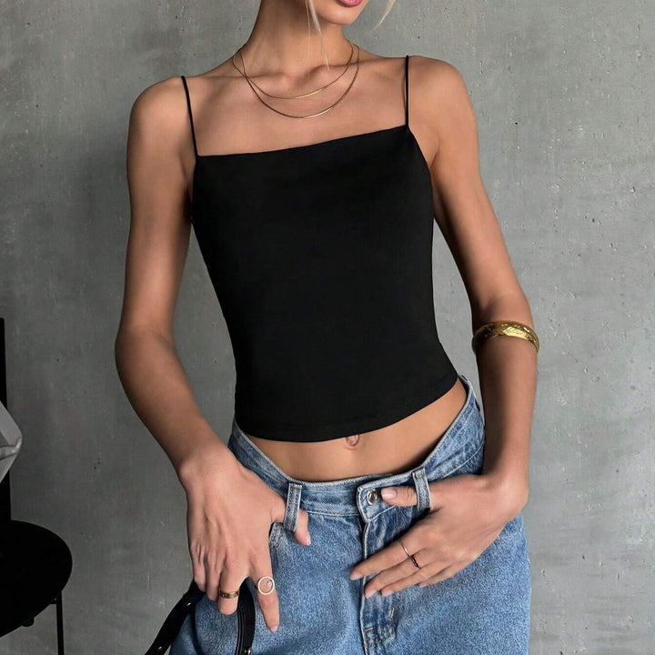 Dame ermeløs Crop-Top Skjora