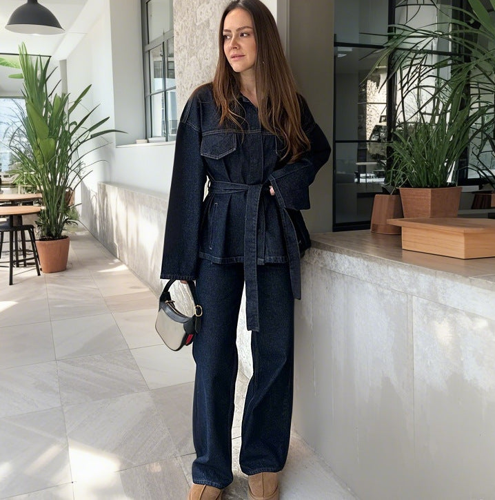 Dame vide jeans med høytlivsdesign og klassiske lommer Skjora